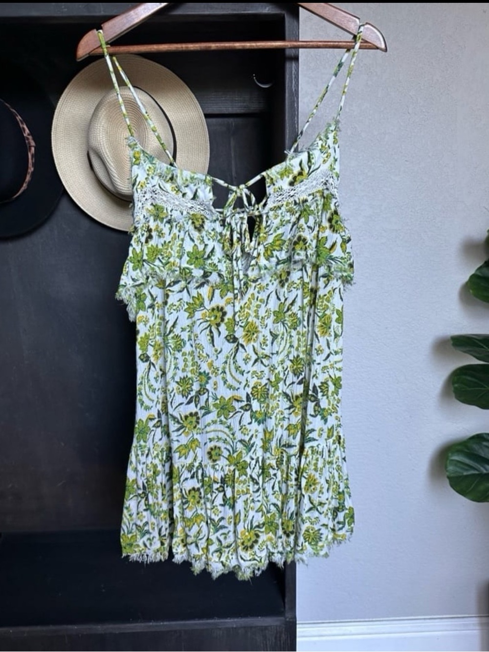 Free People Ruffle Cami Mini Dress Size Medium - Picture 4 of 10